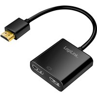 LogiLink 4K/60 Hz HDMI Splitter, Downscaler, EDID, 2-fach