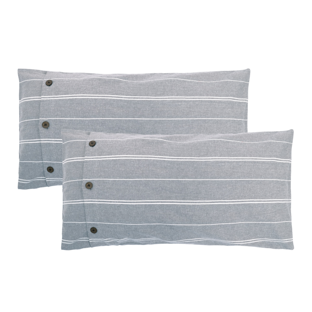 LIVING CRAFTS - Home Kissenbezug, 2er-Pack - Grau (100% Bio-Baumwolle), Nachhaltige Mode, Bio Bekleidung – Bild 3