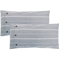LIVING CRAFTS - Home Kissenbezug, 2er-Pack - Grau (100% Bio-Baumwolle), Nachhaltige Mode, Bio Bekleidung