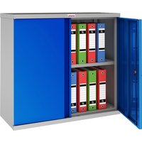 phoenix Aktenschrank SCL0891, aus Stahl, lichtgrau/rot