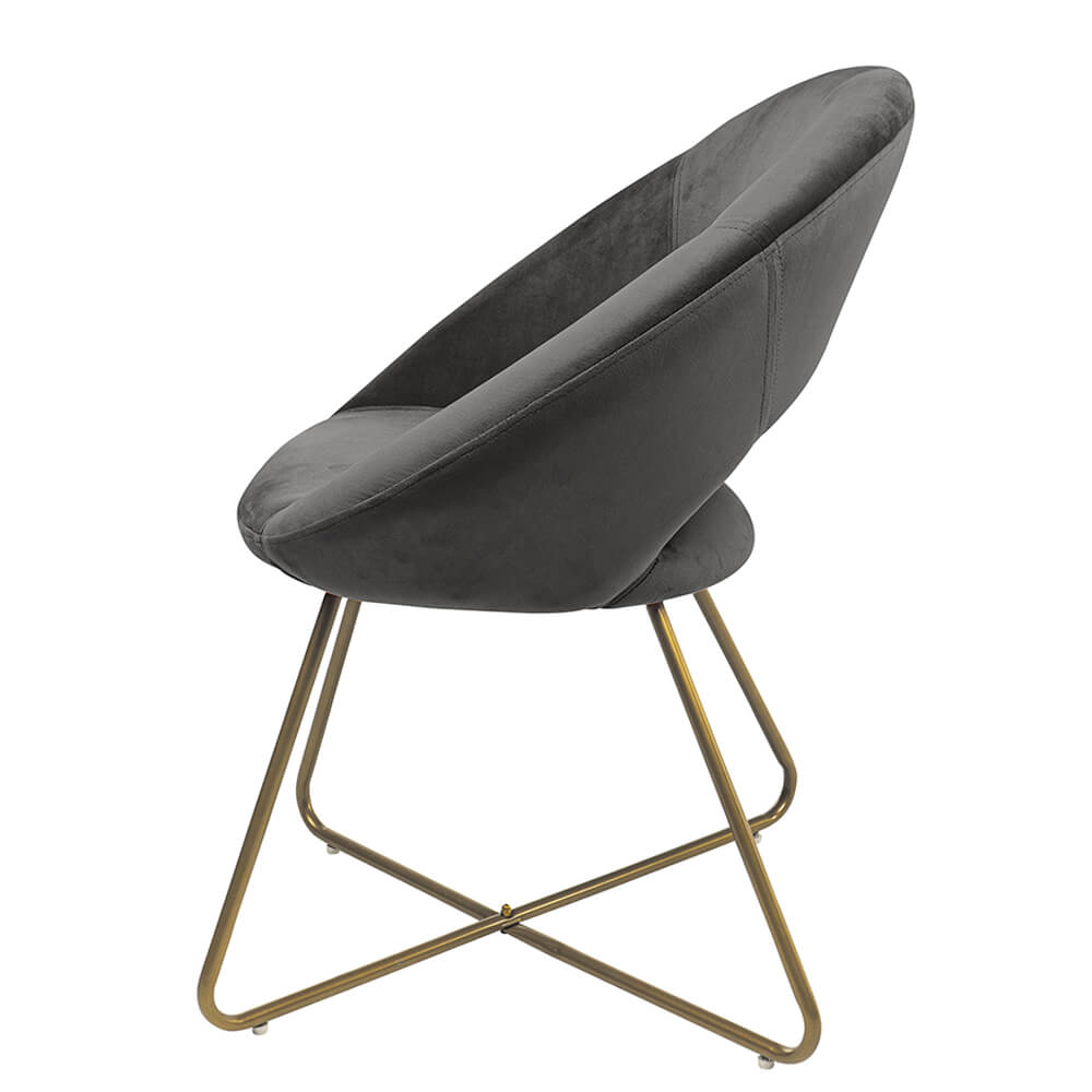 Home Deluxe 4058166184559 Samtstuhl Grau – Bild 4