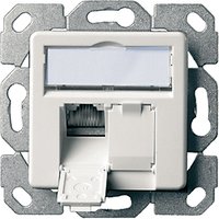 Telegärtner AMJ45 Anschlussdose, Kat.6A(tief), 2 x RJ45, pw