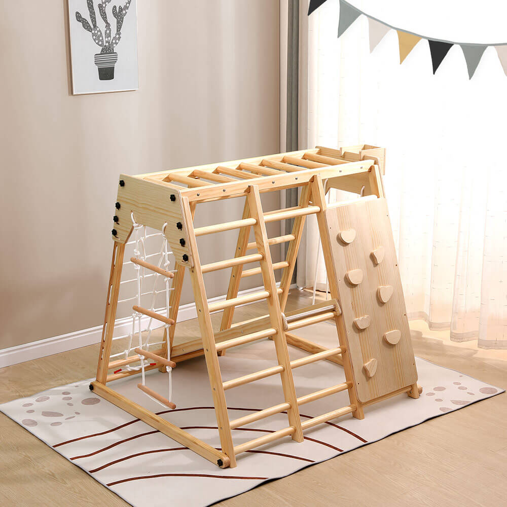 Klettergerüst Indoor inkl. Rutsche, Schaukel und Kletterwand LIO – Bild 3