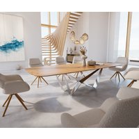 DELIFE Edge Esstisch Eiche Edelstahl – Bild 2
