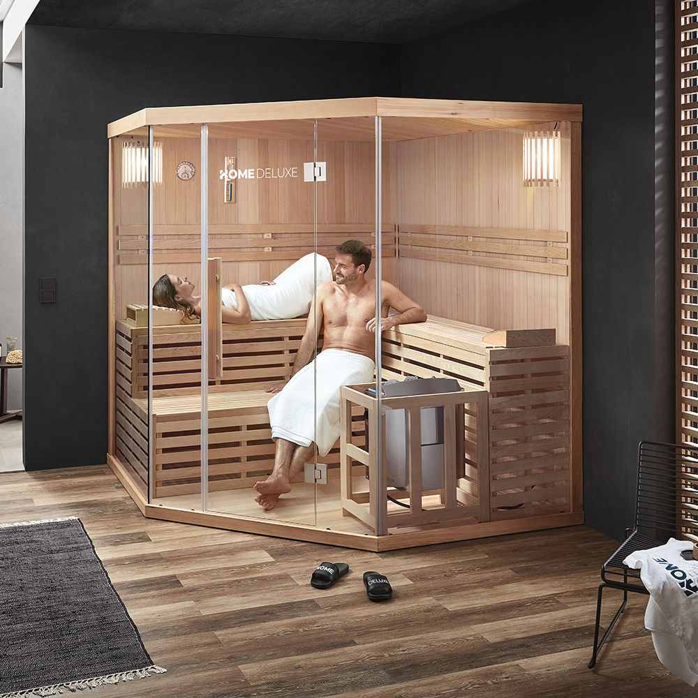 Traditionelle Sauna SKYLINE BIG XL - 200 x 200 cm für 6 Personen – Bild 3