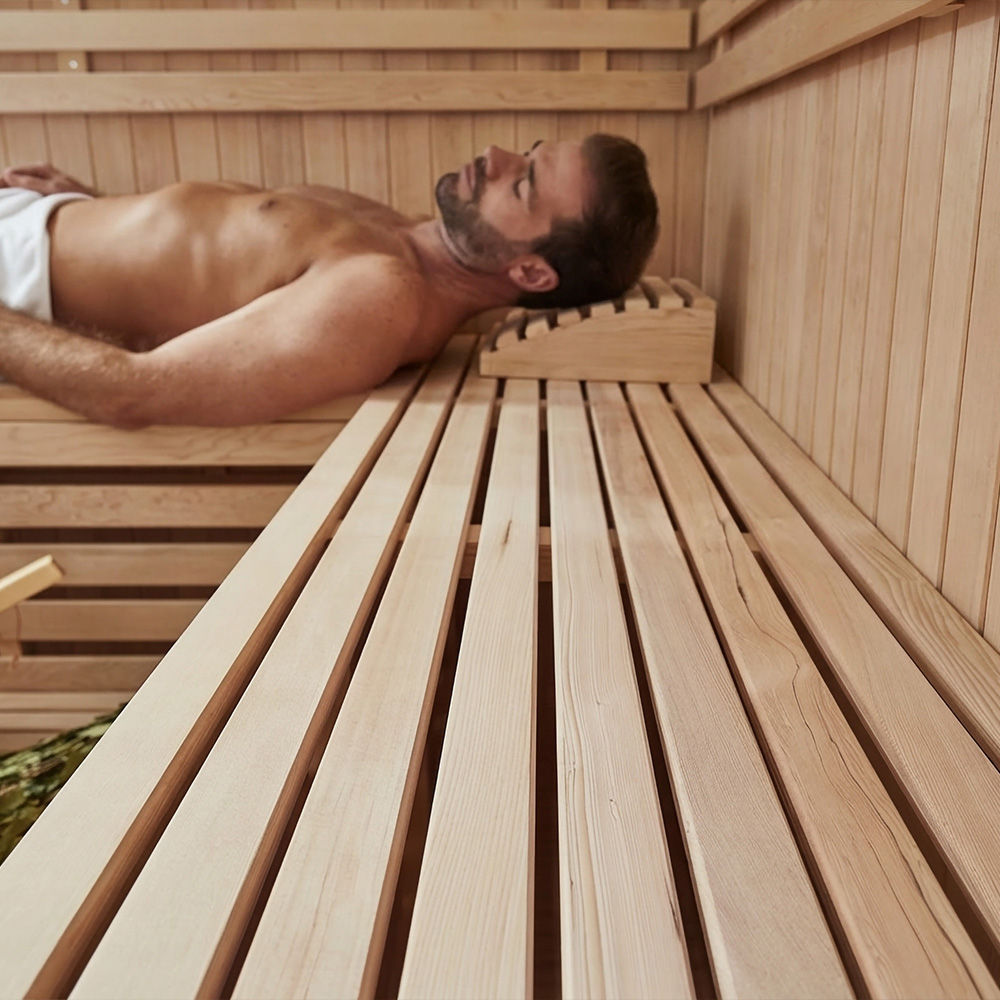 Traditionelle Sauna SKYLINE BIG XL - 200 x 200 cm für 6 Personen – Bild 5