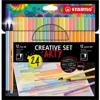 STABILO point 88 / Pen 68 Kreativ-Set ARTY, 24er Kartonetui