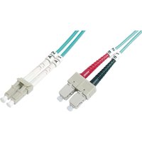 DIGITUS LWL Patchkabel, LC-Duplex - SC-Duplex, OM3, 2,0 m