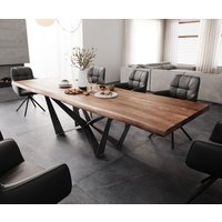 DELIFE Edge Esstisch Akazie Schwarz