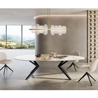 DELIFE Edge Oval Esstisch Keramik