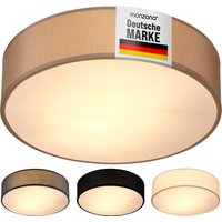 monzana® Deckenlampe Taupe Stoff Ø38cm