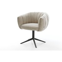 DELIFE Jada-Flex Drehstuhl Beige Schwarz – Bild 2