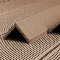 WPC Abschlussleiste FINEA - 110 x 4,5 cm 10er Set - Teak – Bild 2