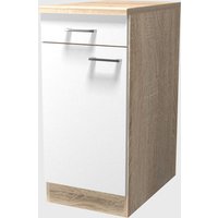 Unterschrank Samoa Weiß/Braun 40 x 85 x 60 cm