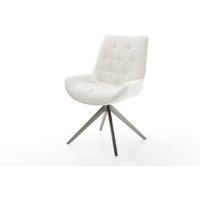 Drehstuhl Taimi-Flex Bouclé Soft Beige Kreuzgestell breit Graphit 360 drehbar Wippfunktion