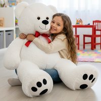 monzana Plüschtier Teddybär XL Weiß 100cm