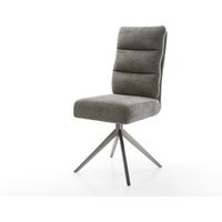 Drehstuhl Pela-Flex Bouclé Soft Schlamm Kreuzgestell breit Graphit 360 drehbar Wippfunktion Taschenfederkern