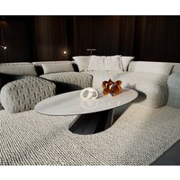 DELIFE Edge Couchtisch Oval 140x80 cm