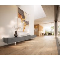 Lowboard Cuor 250 cm Keramik Beton Grau 1 Klappe 1 Schubfach Fuß Schwebeoptik Acrylglas – Bild 2