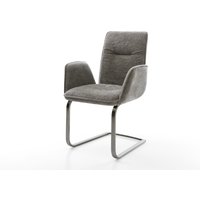 Freischwinger Vinja-Flex Bouclé Soft Schlamm Freischwinger flach Graphit