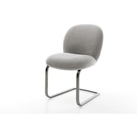 Freischwinger Nube-Flex Strukturstoff Soft Grau Freischwinger flach Graphit Taschenfederkern