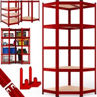 monzana® Schwerlasteckregal Rot 180x70x40cm verzinkt 875kg