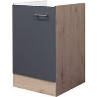 Spülenunterschrank Tiago Grau/Braun 50x82x57cm – Bild 2