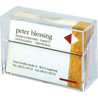 sigel Visitenkarten-Box, Hartplastik, glasklar, mit Deckel