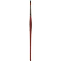 Rundpinsel mit brauner Spitze, synthetisch, Größe 6 – Bild 2