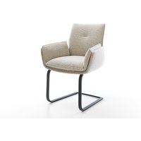 Freischwinger Nela-Flex Webstoff Soft Beige Freischwinger flach Schwarz