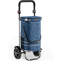 monzana® Einkaufstrolley Blau Alu 56L 31x24x54cm