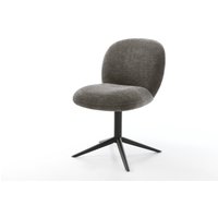 Drehstuhl Nube-Flex Bouclé Soft Schlamm Fußkreuz Schwarz 360 drehbar Wippfunktion Taschenfederkern