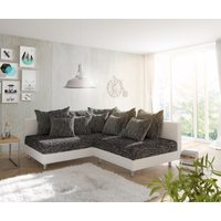 DELIFE Clovis Ecksofa Schwarz Links