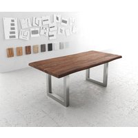 DELIFE Edge Esstisch Akazie Braun