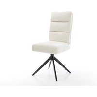 Drehstuhl Pela-Flex Bouclé Soft Beige Kreuzgestell breit Schwarz 360 drehbar Wippfunktion Taschenfederkern