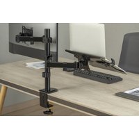 DIGITUS Monitorhalterung mit Notebookablage, schwarz