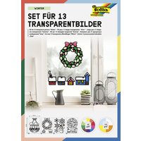 folia Fensterbilder-Bastelset, Winter, 250 x 350 mm – Bild 2