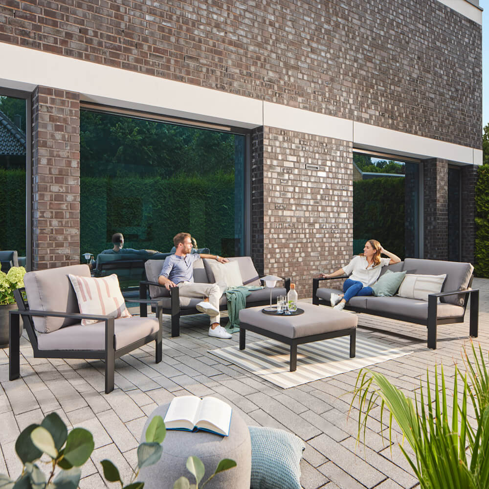 Gartenlounge Aluminium RIO XL - Anthrazit – Bild 3