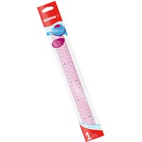 Kores Flachlineal, 300 mm, transparent, farbig sortiert – Bild 2