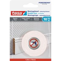 tesa Powerbond Montageband für Tapete/Putz, 19 mm x 1,5 m