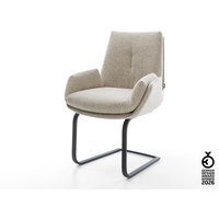 Freischwinger Clea-Flex Webstoff Soft Beige Freischwinger flach Schwarz