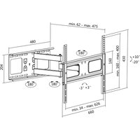 LogiLink TV-Wandhalterung Full Motion, für 96,98 - 177,8 cm