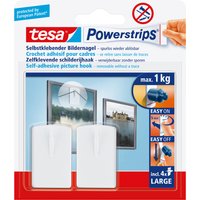 tesa Powerstrips Bilder-Nagel, weiß, Haltekraft: max. 1 kg – Bild 2