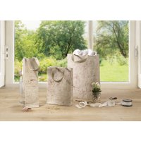 sigel Geschenktüte, Natural Red Coco, beige/rot, groß