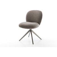 Drehstuhl Nube-Flex Strukturstoff Soft Taupe Kreuzgestell breit Graphit 360 drehbar Wippfunktion Taschenfederkern