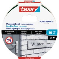 tesa Powerbond Montageband für Mauerwerk, 19 mm x 5,0 m