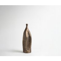 Vase Norevo B14 x T13 x H40 cm Aluminium Aurum Satin Gegossen