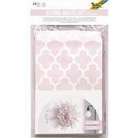 folia Sterne-Bastelset Papiertüten für 3 Sterne, rosa/weiß