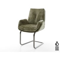 Freischwinger Clea-Flex Chenille Olive Freischwinger flach Graphit