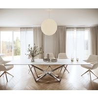 DELIFE Edge Esstisch Laminam Weiß